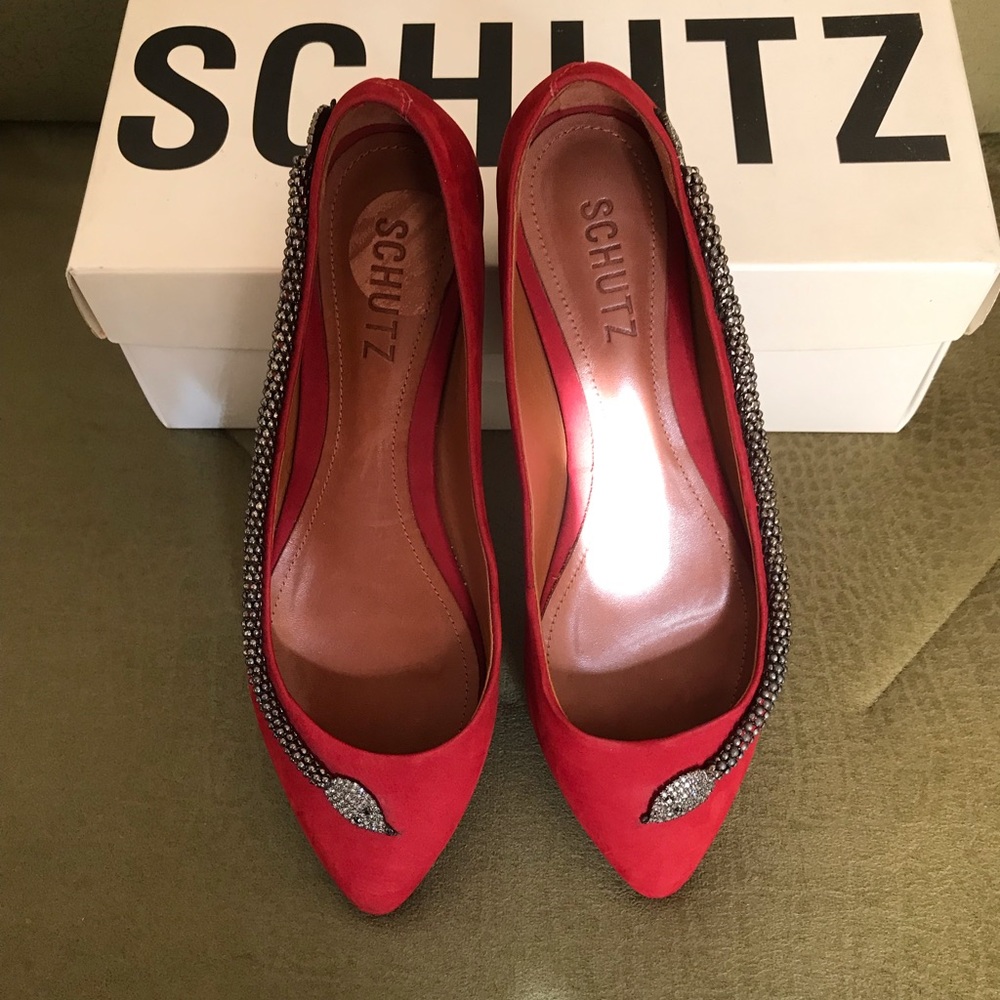 Hot Red snake shoes